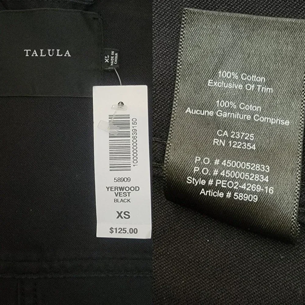 Aritzia Talula Yerwood Utility Vest Flap Pockets Drawstring Waist Epaulet - Picture 12 of 12